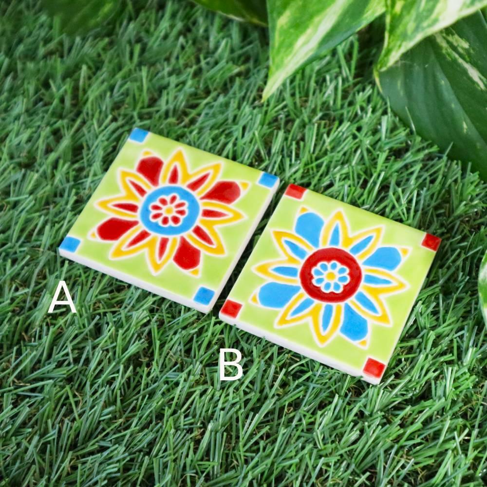 ◆タイルアート◆フラワー◆マグネットタイル◆5㌢◆