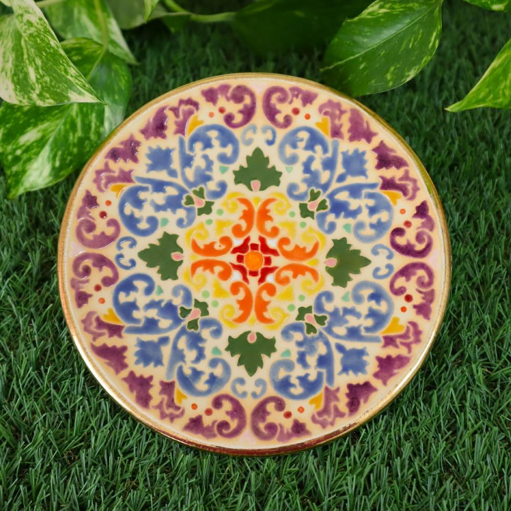 ◆タイルアート◆虹色◆アラベスク模様◆飾り皿◆絵皿◆ | 2枚目